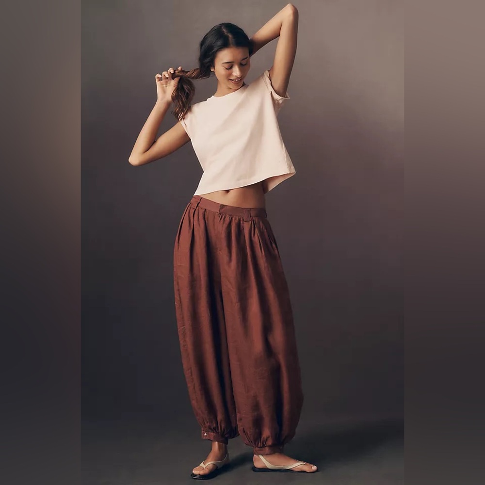 NWT! By Anthropologie Modern Genie Linen Bubble Pants - Size 8 👝